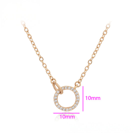Collar de Aleación Bañado en Oro con Cristal Emporia® Blanco