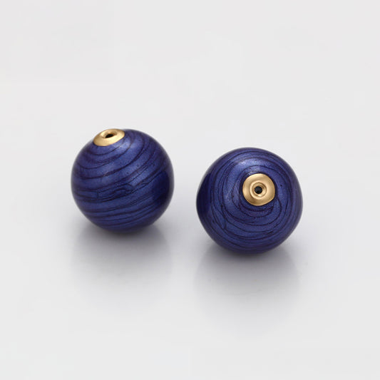 Talismán de Aleación Bañado en Oro con Cristal Emporia® Azul