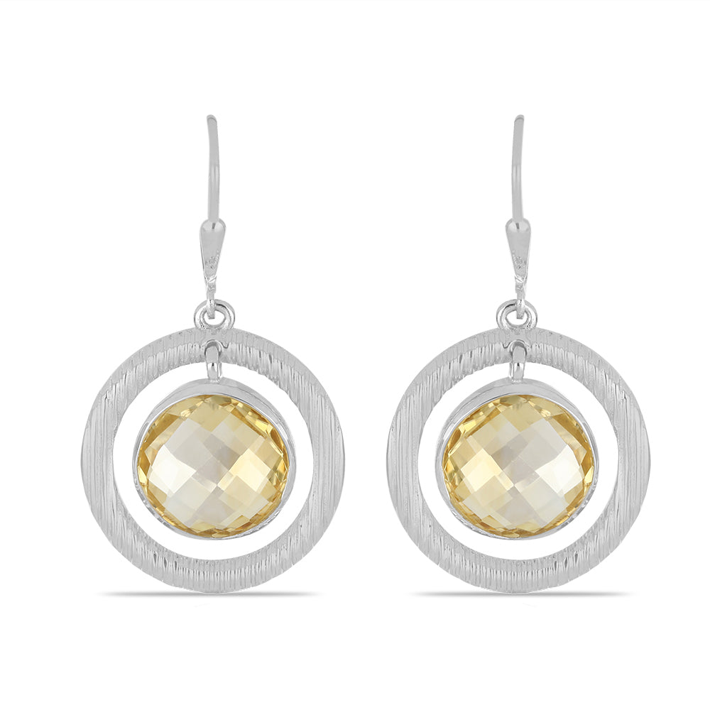 Pendientes de Plata con Citrino de los Montes Urales 1 