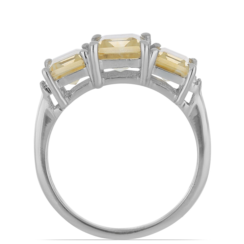 Anillo de Plata con Citrino de los Montes Urales 3 