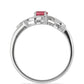 Anillo de Plata con Rubí de Madagascar y Topacio Blanco