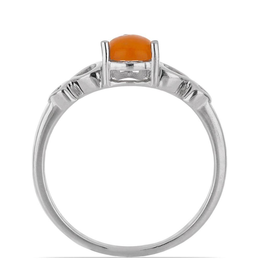 Anillo de Plata con Ópalo Naranja de Lega Dembi 3 
