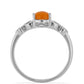 Anillo de Plata con Ópalo Naranja de Lega Dembi