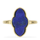 Anillo de Plata Bañada en Oro con Lapislázuli de Badakhshan