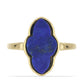 Anillo de Plata Bañada en Oro con Lapislázuli de Badakhshan