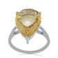Anillo de Plata con Citrino de los Montes Urales