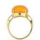 Anillo de Plata Bañada en Oro con Cornalina de Tagebau