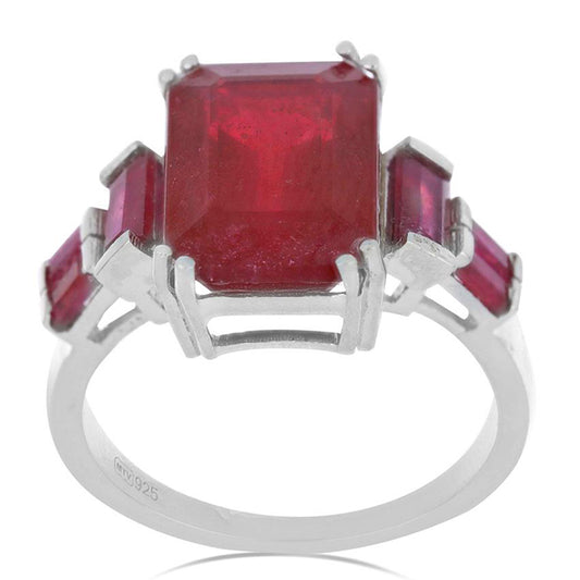 Anillo de Plata con Rubí de Madagascar
