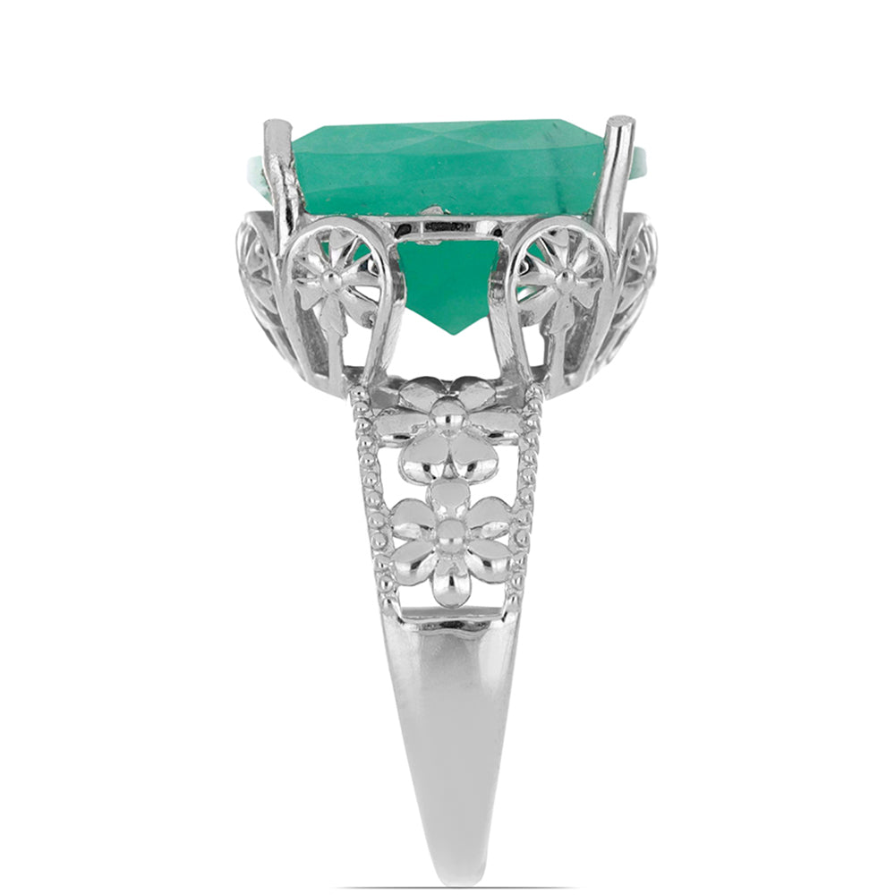 Anillo de Plata con Esmeralda de Brasil 3 