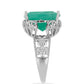 Anillo de Plata con Esmeralda de Brasil