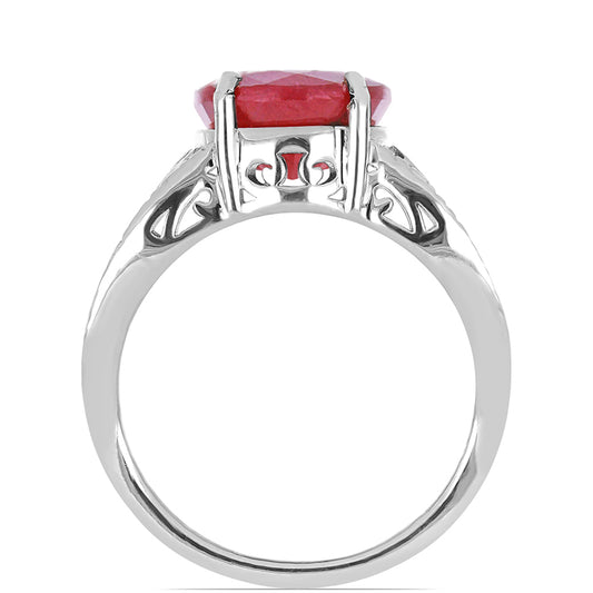 Anillo de Plata con Rubí de Madagascar