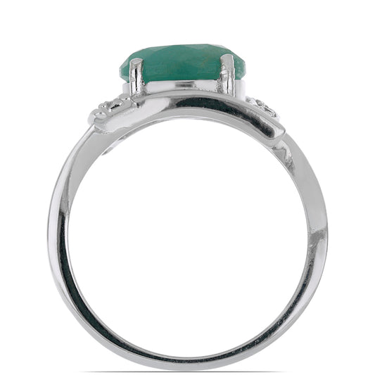 Anillo de Plata con Grandidierita de Anosy y Topacio Blanco