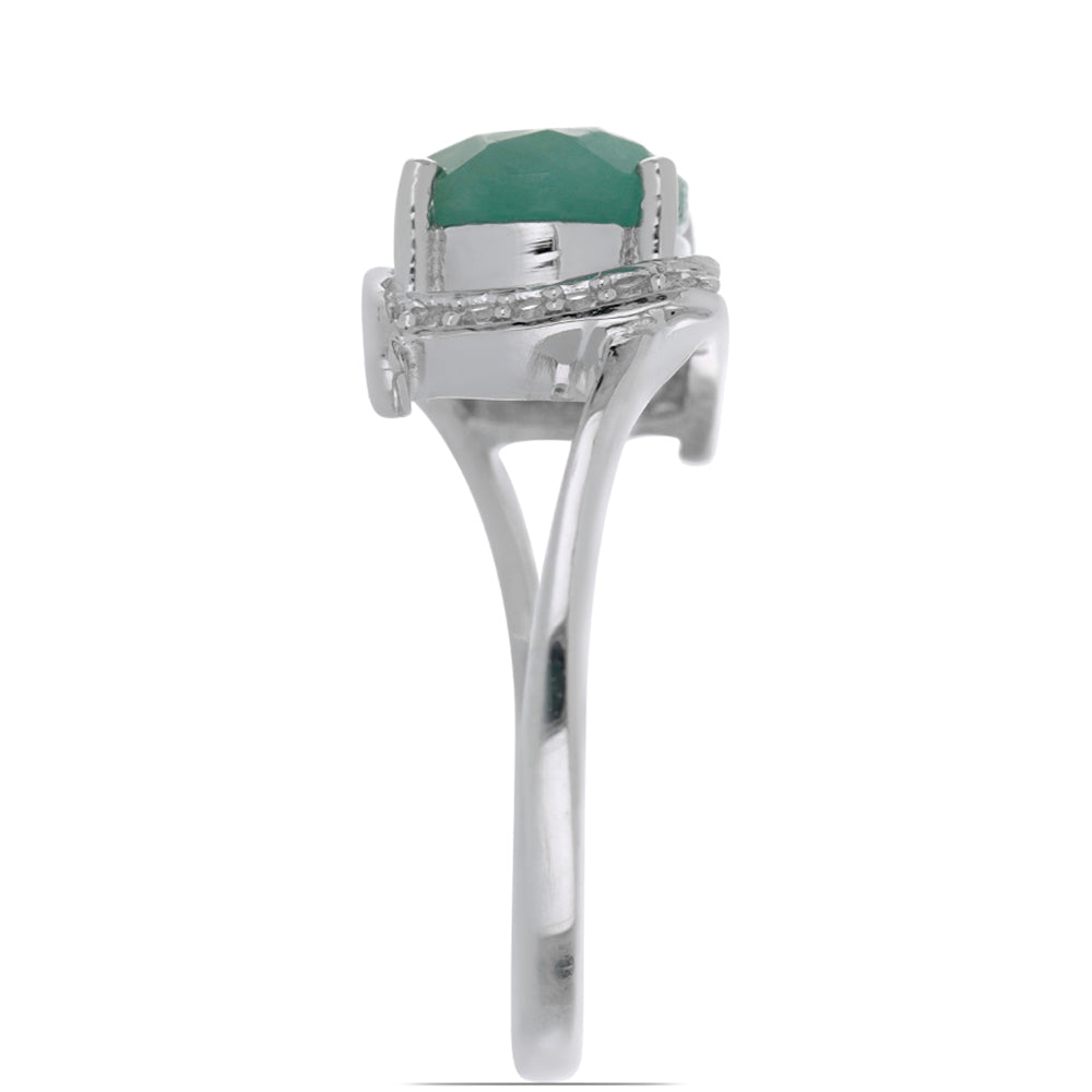 Anillo de Plata con Grandidierita de Anosy y Topacio Blanco