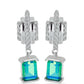 Pendientes de Plata con Cuarzo Pavo Real