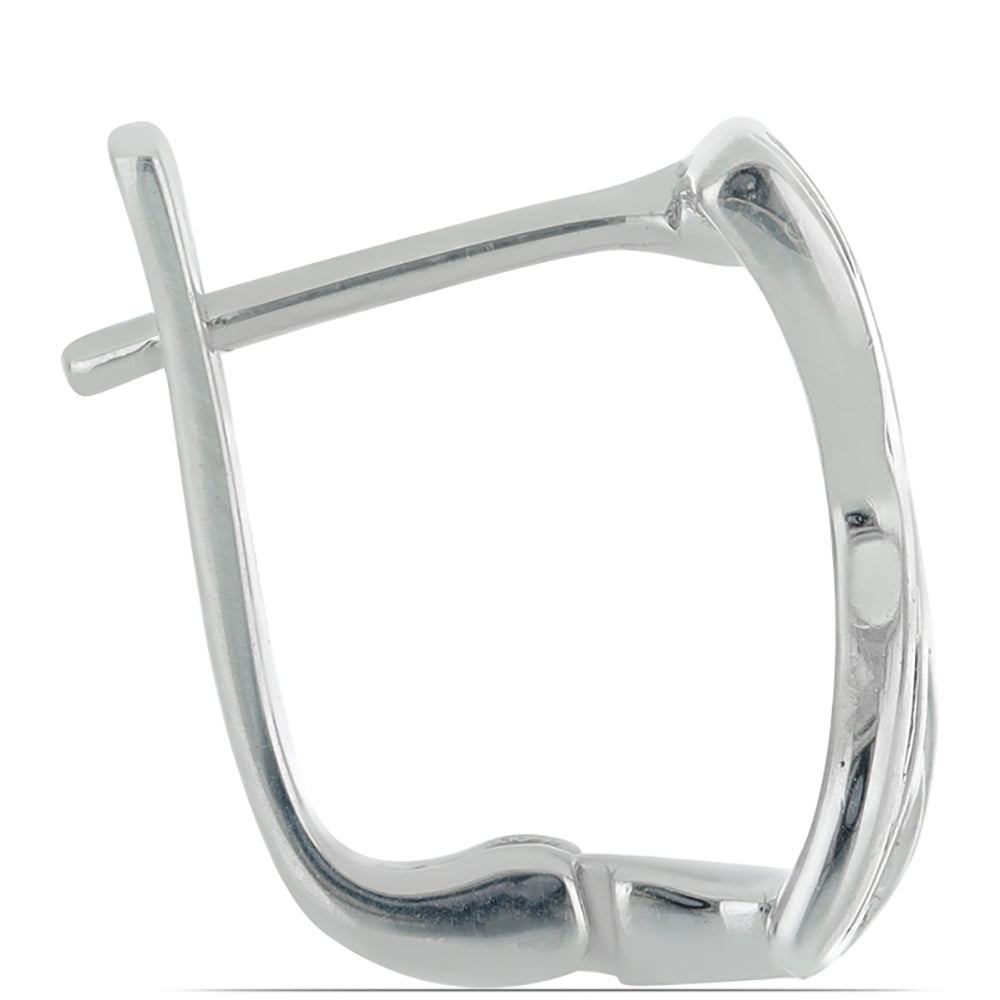 Pendientes de Plata con Diamante Amarillo y Zircón Blanco