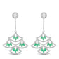 Pendientes de Plata con Esmeralda de Brasil y Topacio Blanco