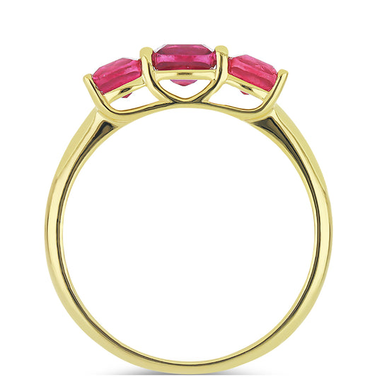 Anillo de Oro 9K con Rubí de Madagascar