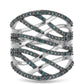 Anillo de Plata con Diamante Azul