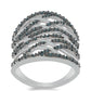 Anillo de Plata con Diamante Azul
