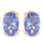 Pendientes de Oro 14K con Tanzanita AAA