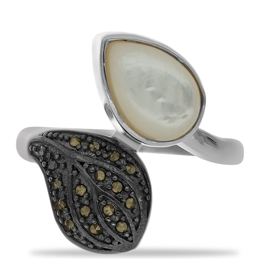 Anillo de Plata con Marcasita de Austria y Madreperla 1 