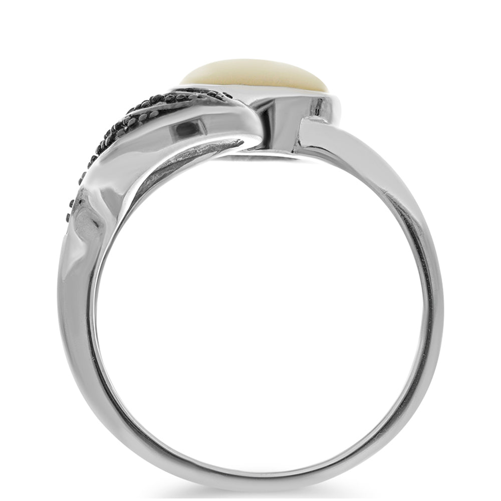 Anillo de Plata con Marcasita de Austria y Madreperla 2 