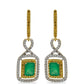 Pendientes de Oro 9K con Esmeralda de Brasil y Citrino de los Montes Urales