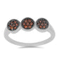 Anillo de Plata con Diamante Rojo
