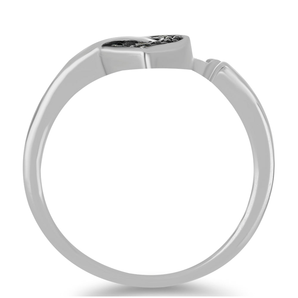 Anillo de Plata con Diamante Rojo 2 
