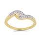 Anillo de Plata Bañada en Oro con Diamante blanco