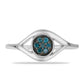 Anillo de Plata con Diamante Azul
