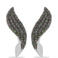 Pendientes de Plata con Diamante Verde