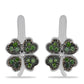 Pendientes de Plata con Diamante Verde