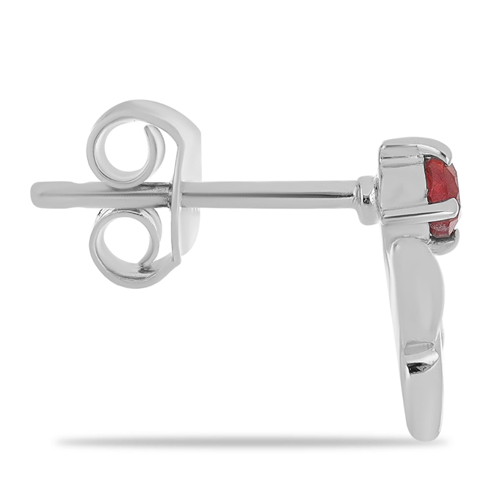 Pendientes de Plata con Rubí de Madagascar 2 