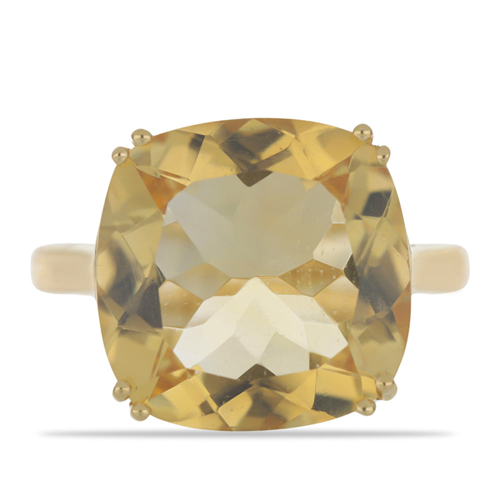 Anillo de Plata Bañada en Oro con Citrino de Rio Grande 1 
