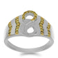 Anillo de Plata con Diamante Amarillo