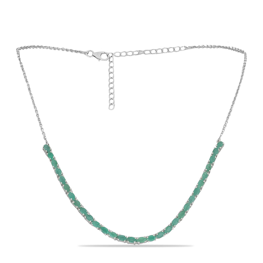 Collar de Plata con Esmeralda de Brasil 1 