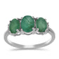 Anillo de Plata con Esmeralda de Brasil y Topacio Blanco