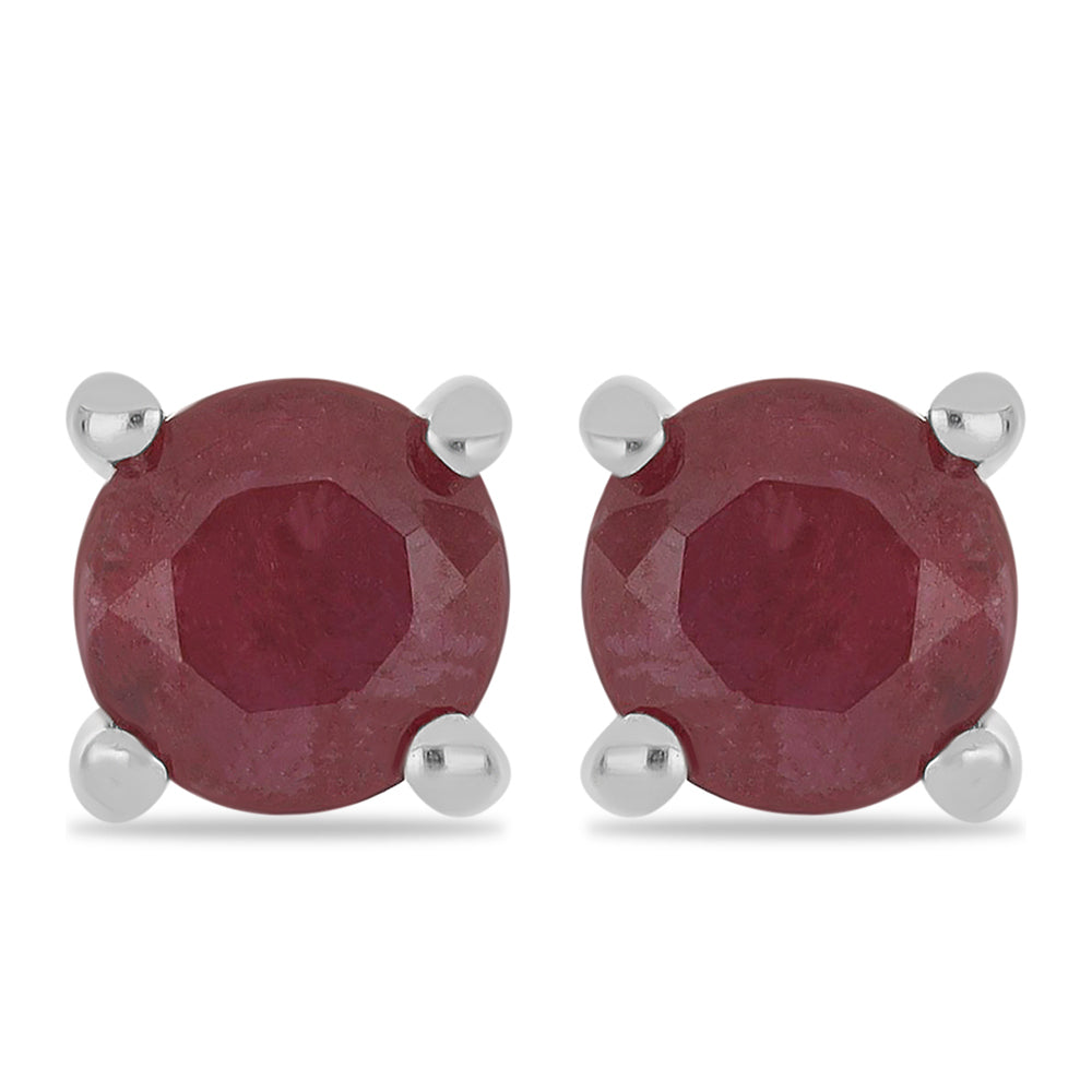 Pendientes de Plata con Rubí de Madagascar 1 