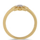 Anillo de Plata Bañada en Oro con Diamante blanco