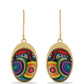 Pendientes de Plata Bañada en Oro con Esmalte