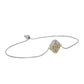 Pulsera de Plata Bañada en Oro con Diamante Amarillo