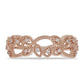 Anillo de Plata Bañada en Oro Rosa con Diamante Rosa