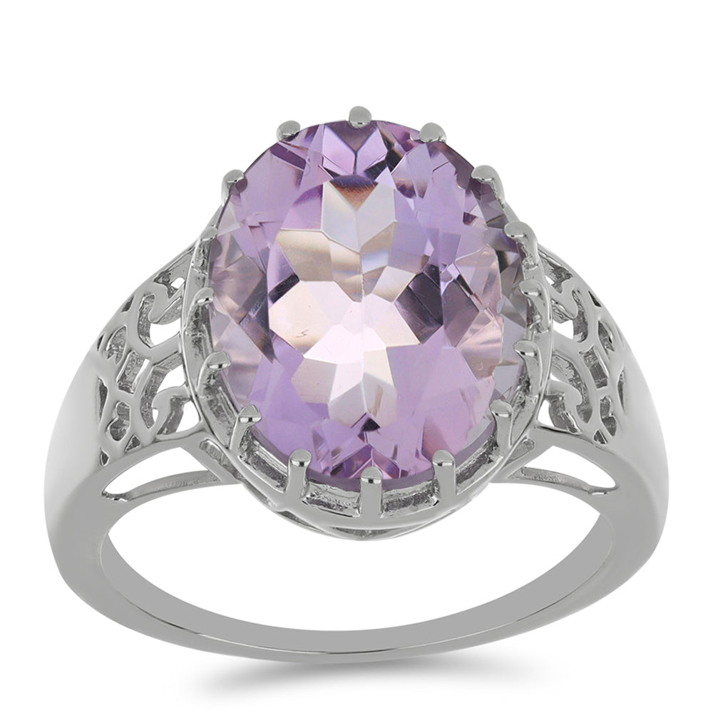 Anillo de Plata con Amatista Rosa de Francia 3 