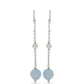 Pendientes de Plata con Aguamarina y Perla de Agua Dulce