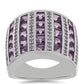 Anillo de Plata con Amatista Rosa de Francia y Topacio Blanco