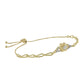 Pulsera de Plata Bañada en Oro con Diamante blanco
