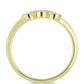 Anillo de Plata Bañada en Oro con Diamante blanco