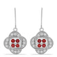 Pendientes de Plata con Rubí de Madagascar y Topacio Blanco