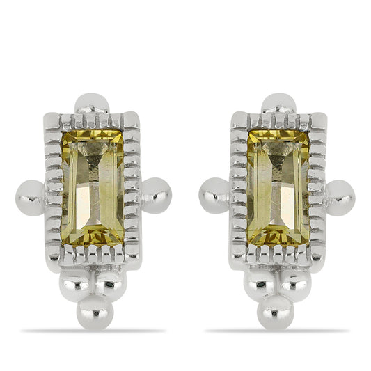 Pendientes de Plata con Citrino de los Montes Urales